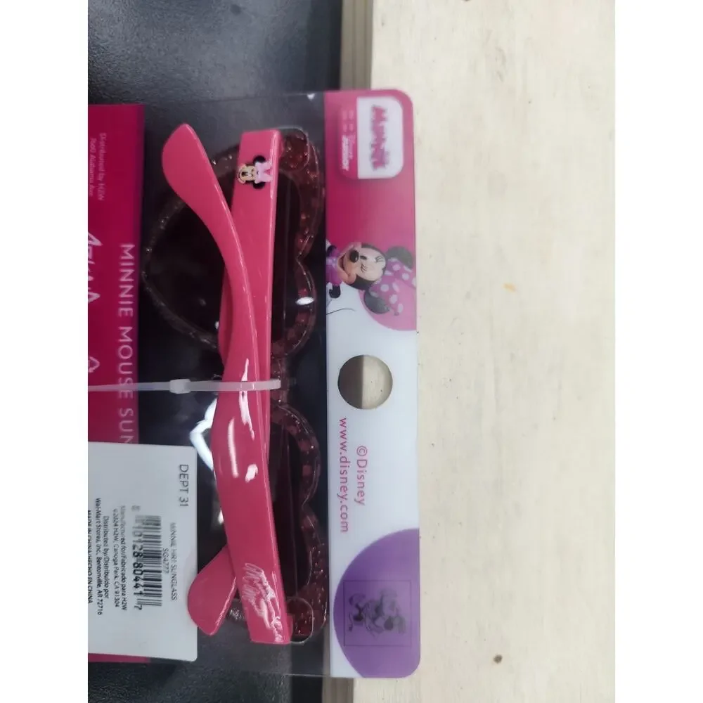 Minnie Mouse Girl's Pink Heart Sunglasses Disney Junior For Kids 100% UV Protect